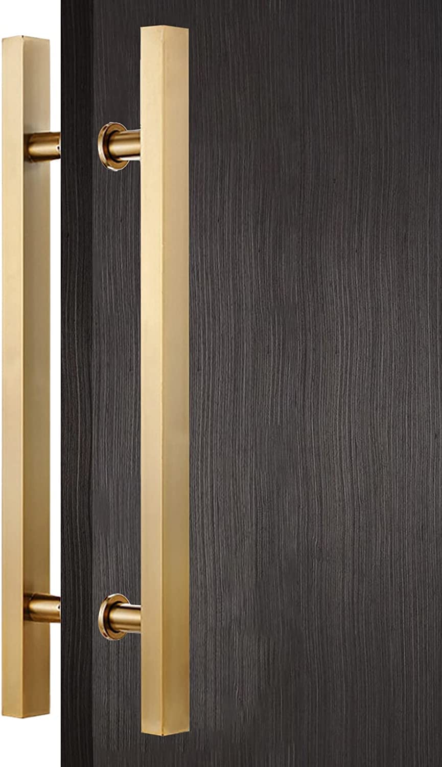 Niusabou D Oor Handle Barn, Square H Push Pull Oor Handle Ouble Side Multicolor Multiple Sizes(,60Cm/24In)