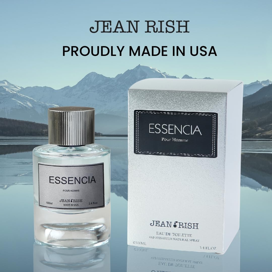 Jean Rish Essencia Perfume for Men Eau De Parfum, Long-Lasting Luxury Fragrance, Made In USA - Mint, Lemon, Bergamot, Vanilla, Cedar, Amber, Musk Scent - 100ml / 3.4 oz - Image 3