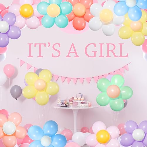 Miniatura 4 de Juego de 27 globos de margaritas de flores para bricolaje, globos de látex, decoraciones de fiesta de margaritas, globos retro hippie de 10 pulgadas