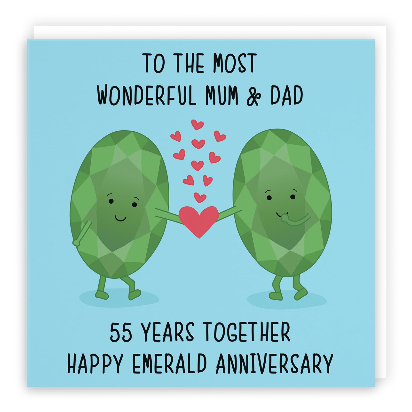 Hunts England, Mum And Dad 55th Anniversary Card, To The Most Wonderful Mum & Dad, 55 Years Together