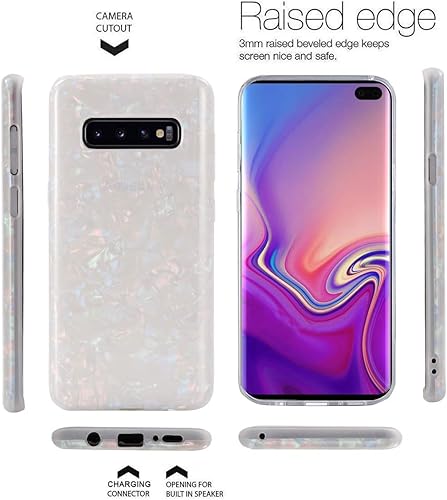 Miniatura 4 de J.west Funda de leopardo para Galaxy S10 de 6.1 pulgadas, diseño de guepardo brillante de lujo para niñas y mujeres, diseño translúcido delgado de