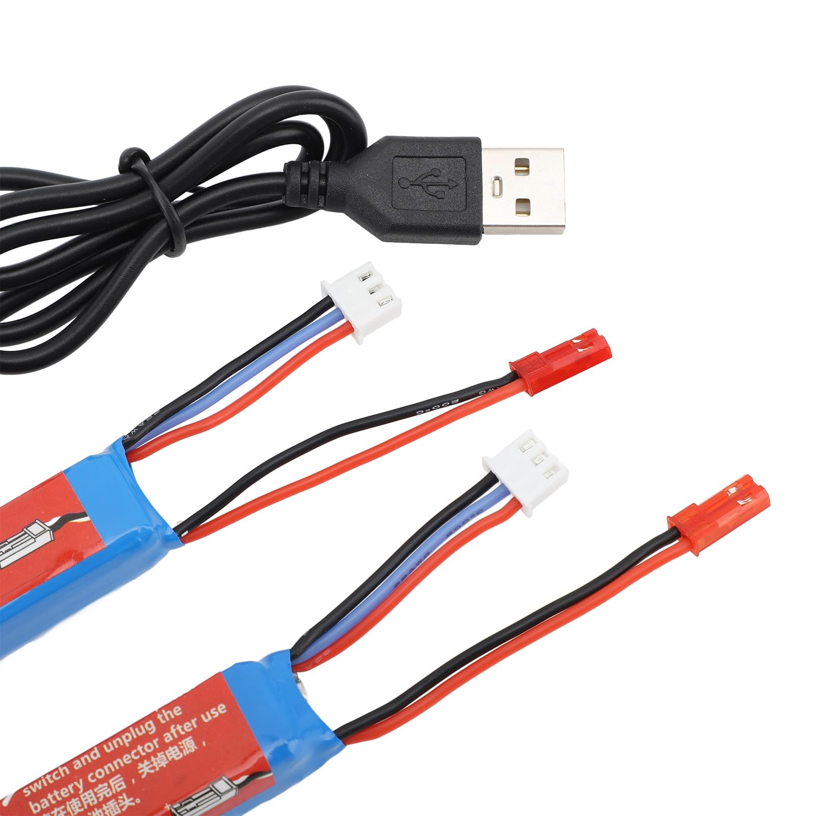 POENVFPO Chargeur de Batterie de Voiture RC Haute capacité 7.4V 400MAh, Kit de Charge Rapide pour Voitures RC K969 K989 284161 284131 284010 1/28