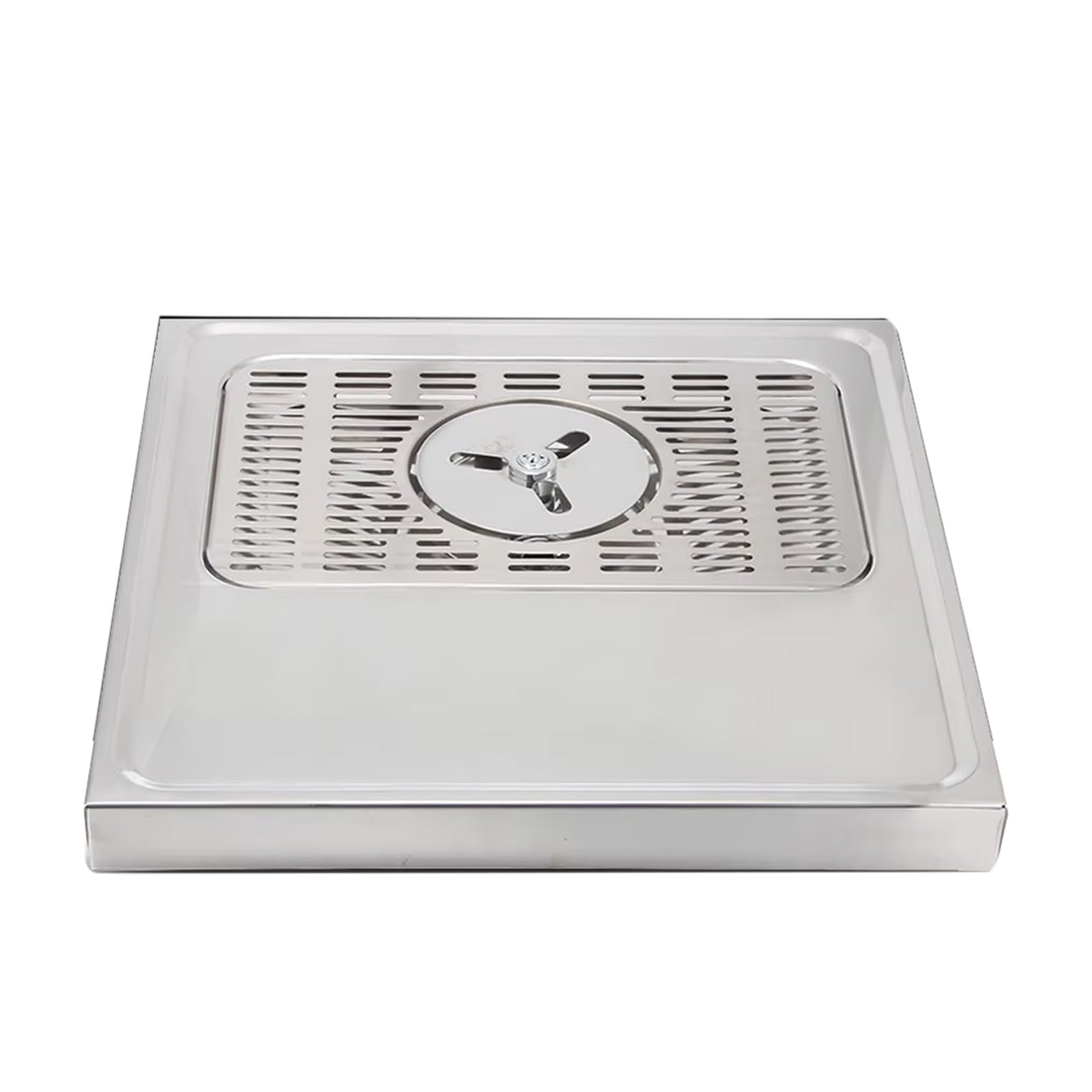 YJSG Silver Pitcher Rinser Glass Rinser, Beer Drip Tray Rinser Sink, Stainless Steel Coffee Bar Accessories with Drain Tray