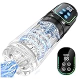 Male Masterburbatar Hands Free with 7 Thrusting Sucking Vibration Blowjobob Machine with LCD for Man Pocket Puzzy Male Mastusbafor Automatic Tight Viboators Sleeve Hoodies IFE150