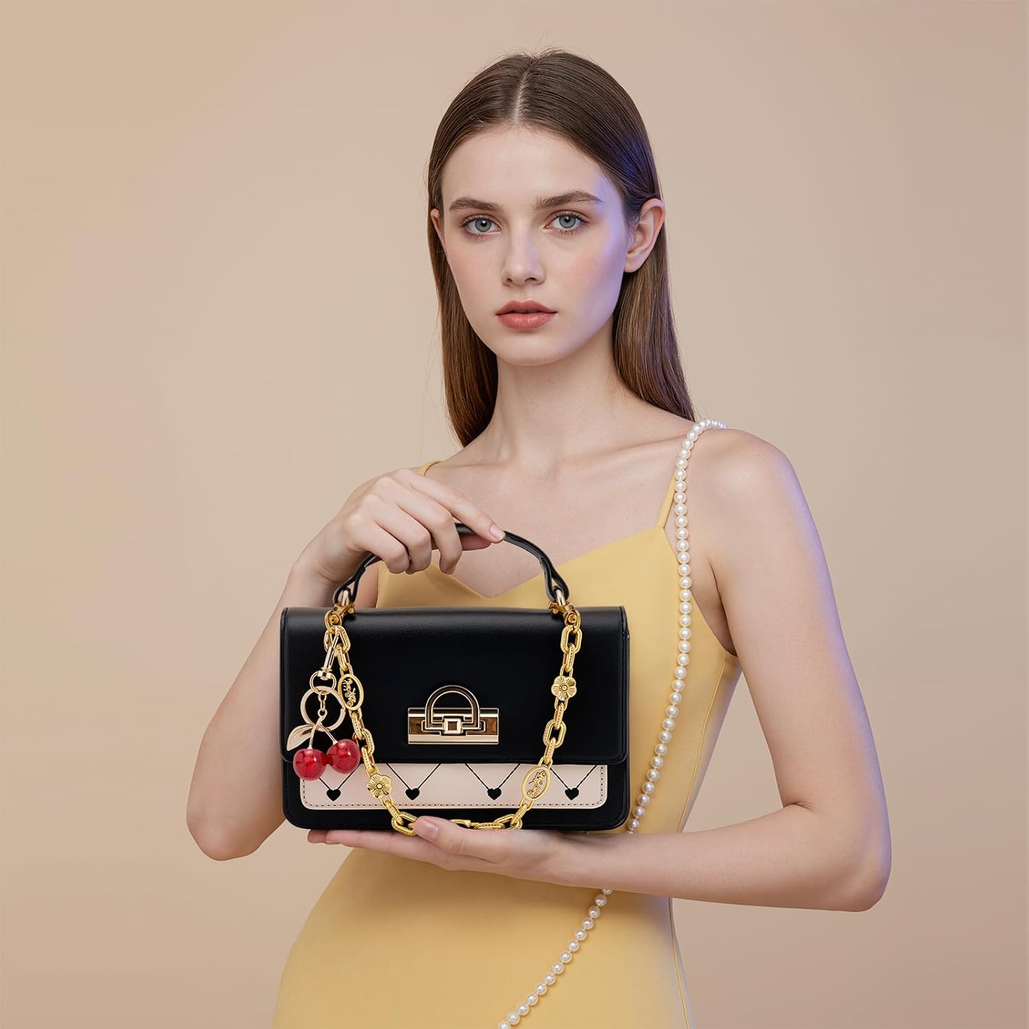 Bag Chain Charms for Handbags,Gold Purse Charm Bag Accessories for Women,Vintage Purse Extender Chain - Image 7