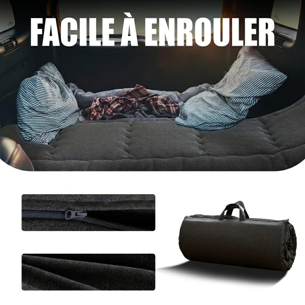 MAXYOYO Matelas Futon Pliable Portable, Tissu hypoallergénique et Coussin de Matelas en Mousse avec poignée et Fermeture à glissière pour d'invité en intérieur Camping extérieur