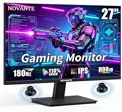 Monitor Gamer IPS 27 Polegadas, Full HD 1920x1080, 180Hz, HDR400, G-SYNC, Alto-falantes Embutidos, Entradas HDMI/DisplayPort/USB/3.5mm, Ângulo ajustável, Compatível com G-SYNC, Preto