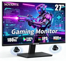 Monitor Gamer IPS 27 Polegadas, Full HD 1920x1080, 180Hz, HDR400, G-SYNC, Alto-falantes Embutidos, Entradas HDMI/DisplayPort/USB/3.5mm, Ângulo ajustável, Compatível com G-SYNC, Preto