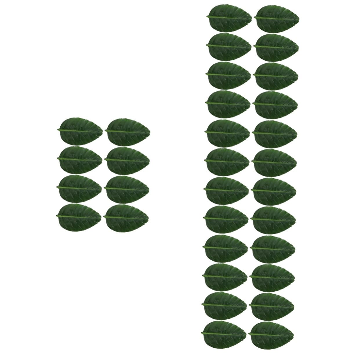 Napperons feuille de bananier Ciieeo vert 8 pièces pour décoration de table de fête