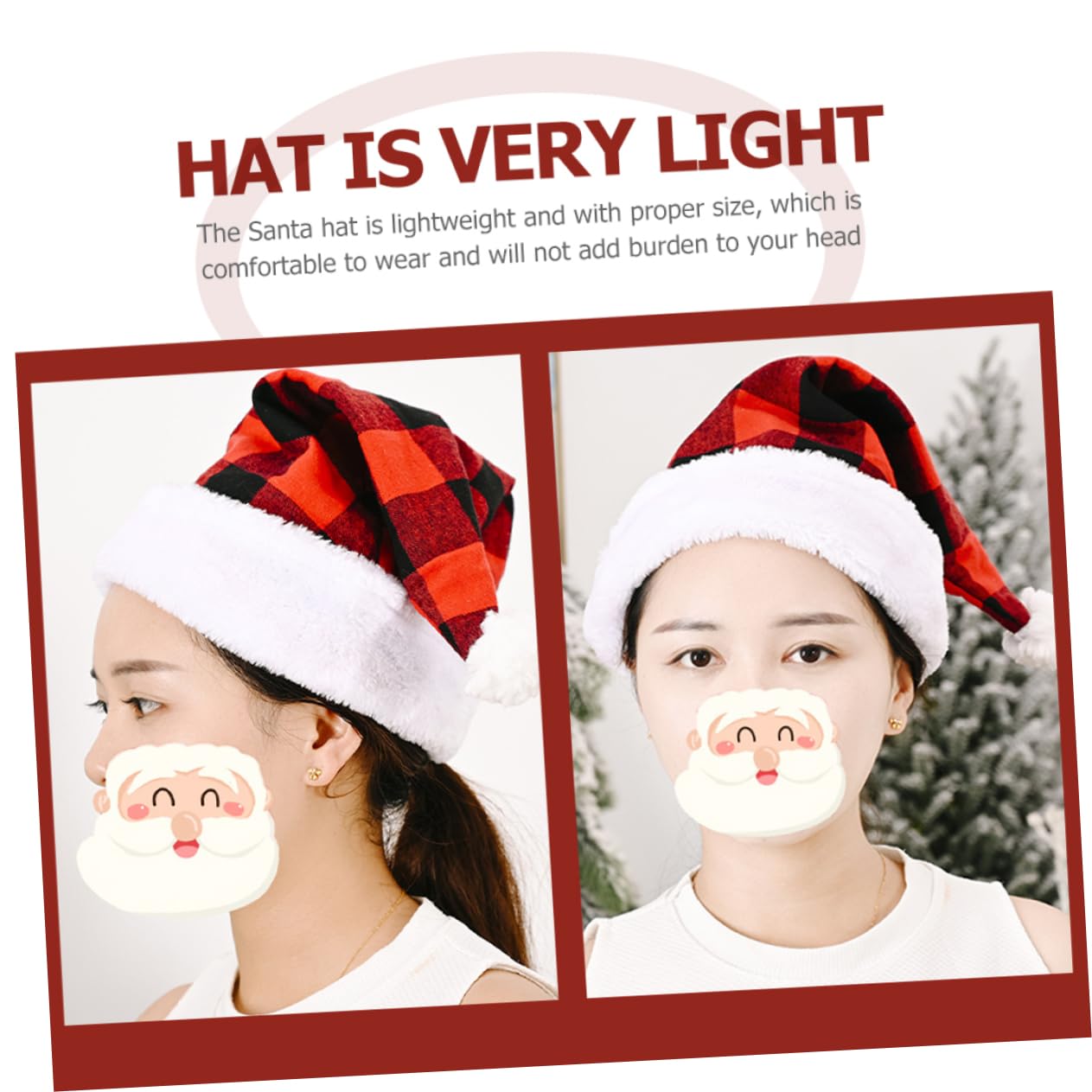 TOPBATHY 9 Stk Weihnachtsmütze Weihnachten Roter Hut Weihnachtsparty Liefert Weihnachtsfeier Liefert Damen Hüte Weihnachtskostüm Hut Gefälligkeiten Für Weihnachtsfeiern Polyester Baumwolle
