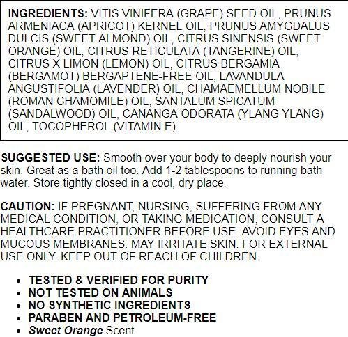 Aura Cacia Aromatherapy Bath & Massage Relaxing Sweet Orange Body Oil, 4 Oz #TOP1