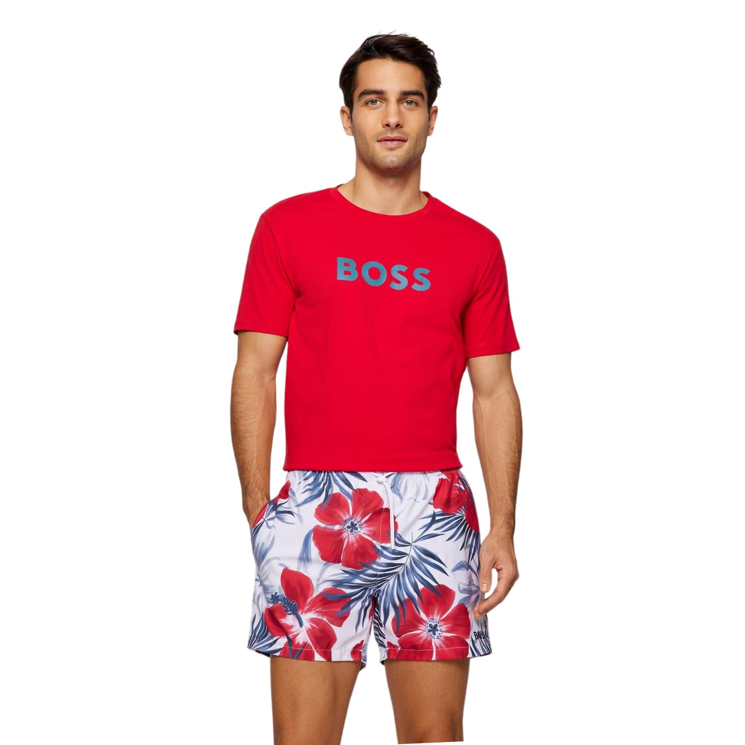 BOSS Koszulka BeACH_T_SHIRT Mężczyźni T-shirt rn