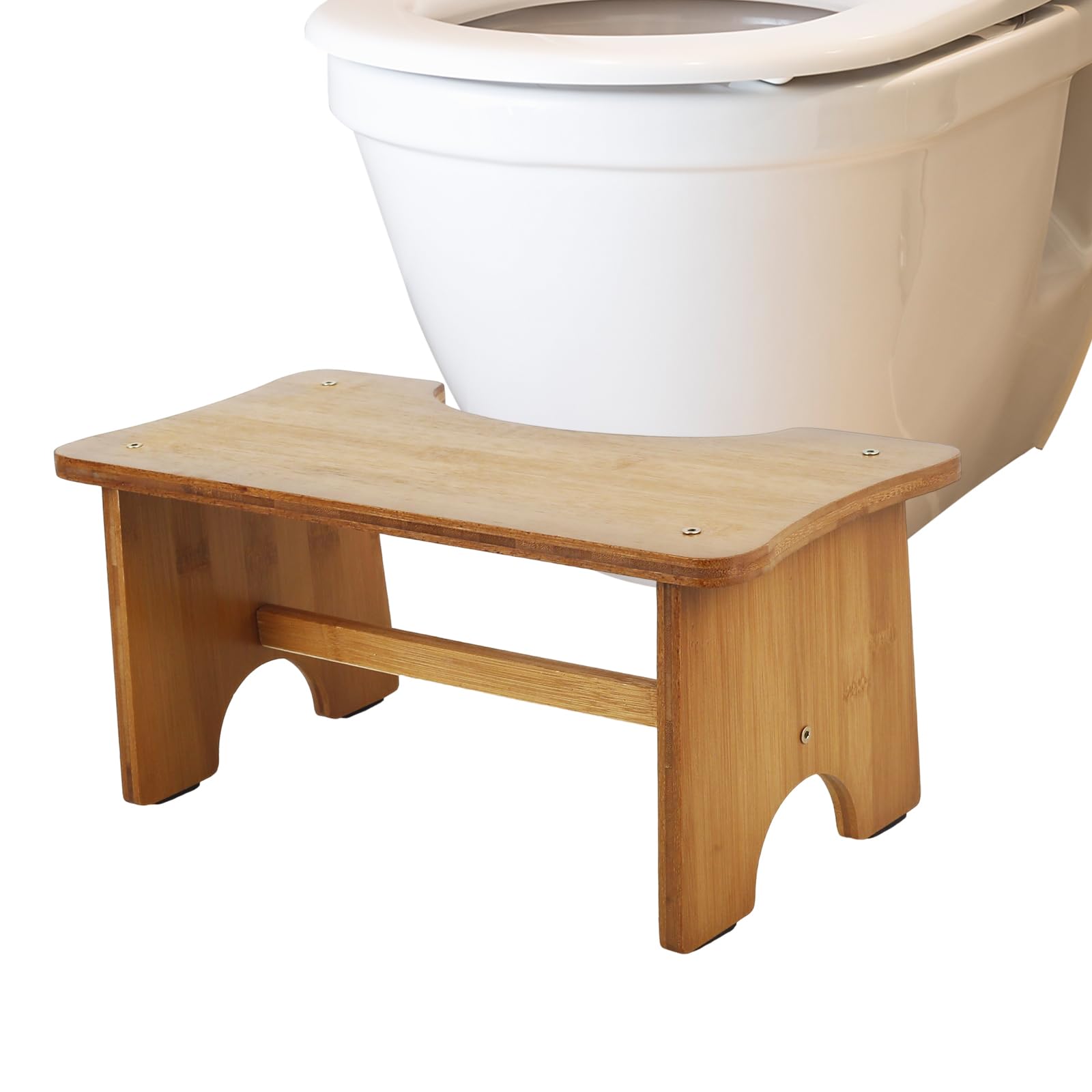 Sutowe Toilet Stool Bamboo Toilet Squatting Stool Portable Potty Stool Toilet Leg Raiser Ergonomic Pooping Stool Healthy Toilet Foot Stool for Adults Kids Relieves Constipation