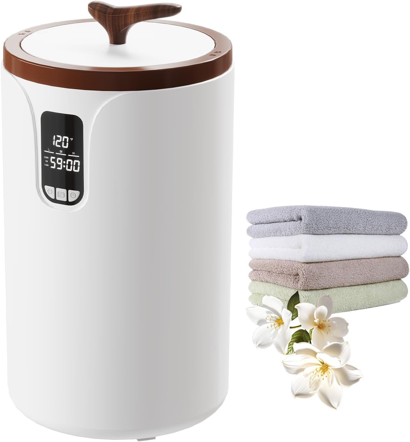 YardYonder Towel Warmer, 20L Towel Warmers for Bathroom with Timer Function, Temperature Adjustable, E2189M Model, Auto Shut Off, Even Heated Hot Towel Warmer for Towels, Bathrobes, Blankets