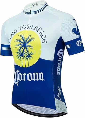 Corona cerveza Ciclismo Jersey hombres manga corta ropa ciclismo bike desgaste Jersey triatlón Ciclismo maillot ciclismo MTB Negro