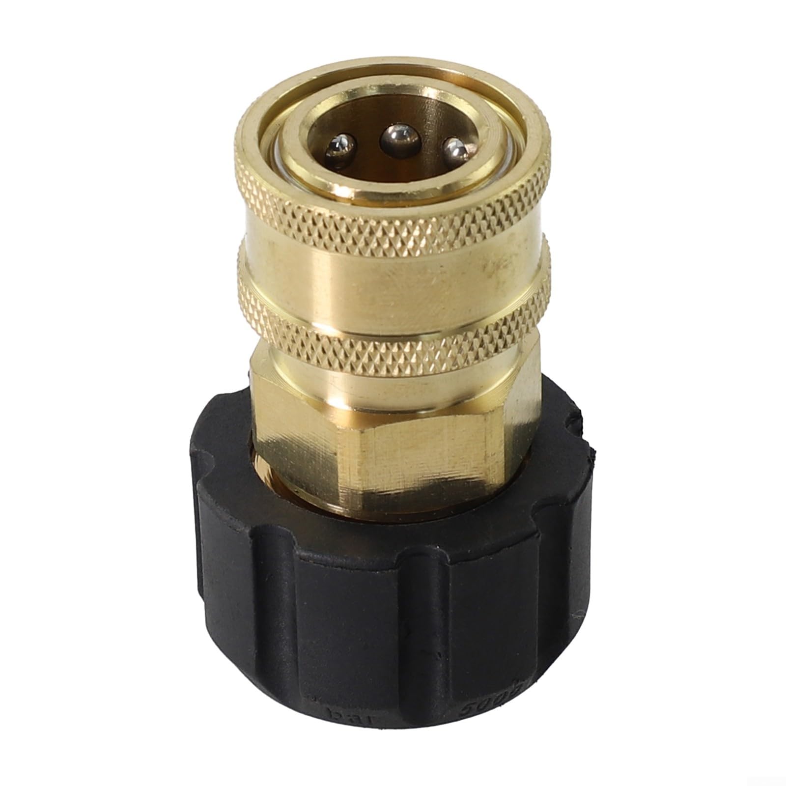 Quick Connect Female Pressure Washer Adapter M22 14mm 15mm Converter 5000 PSI Compatible with Pressure Washer Hose Stainless Steel Brass Construction(3/8)
