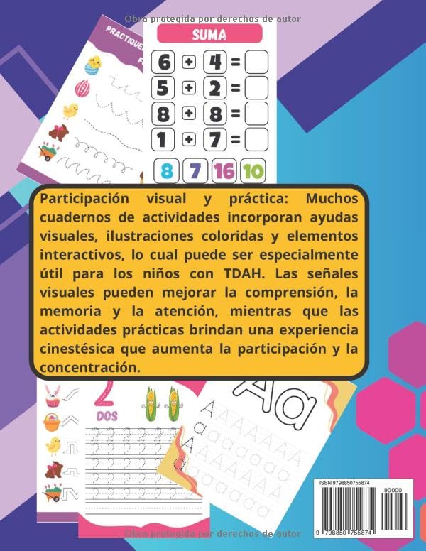 Miniatura 2 de Libro de Actividades para Niños con TDAH 70 actividades para mejorar la concentración y la atención de un Niño de 6 a 9 años - edición de color.