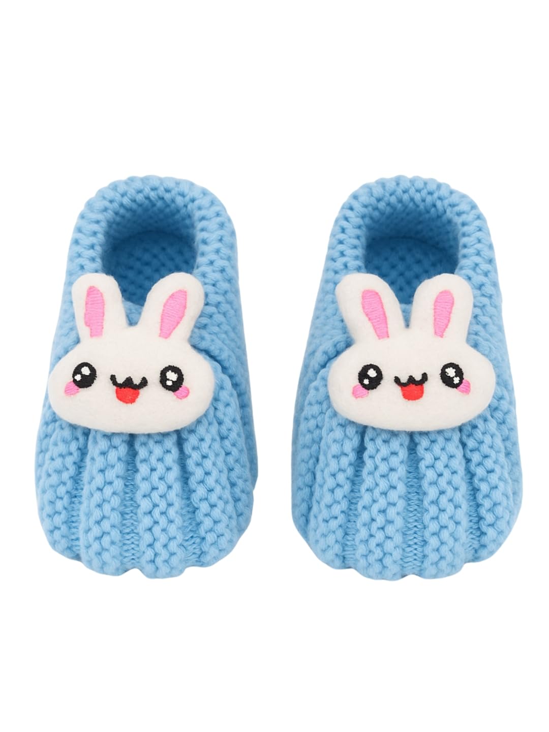 cdeck Baby Winter Booties for Unisex Baby – Hand Knitted Soft Woolen Booties for Newborn Boys & Girls, Blue Bunny Design (0-12 Months)-picture-36
