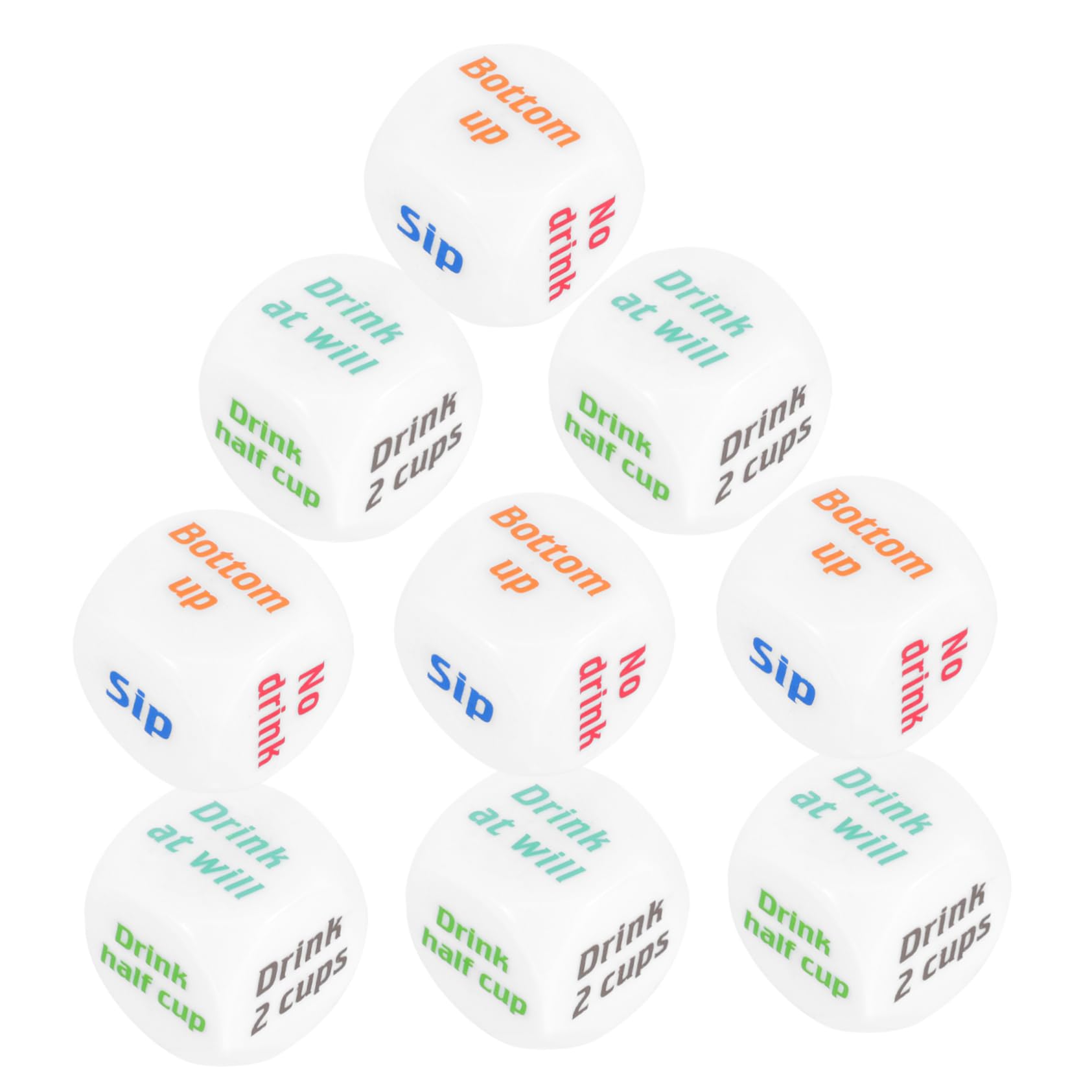 VILLCASE 10pcs Drinking Dice Fun Party Game Props for Adults Creative Drinking Games Unique Design for Parties Ktv Bars and Gatherings