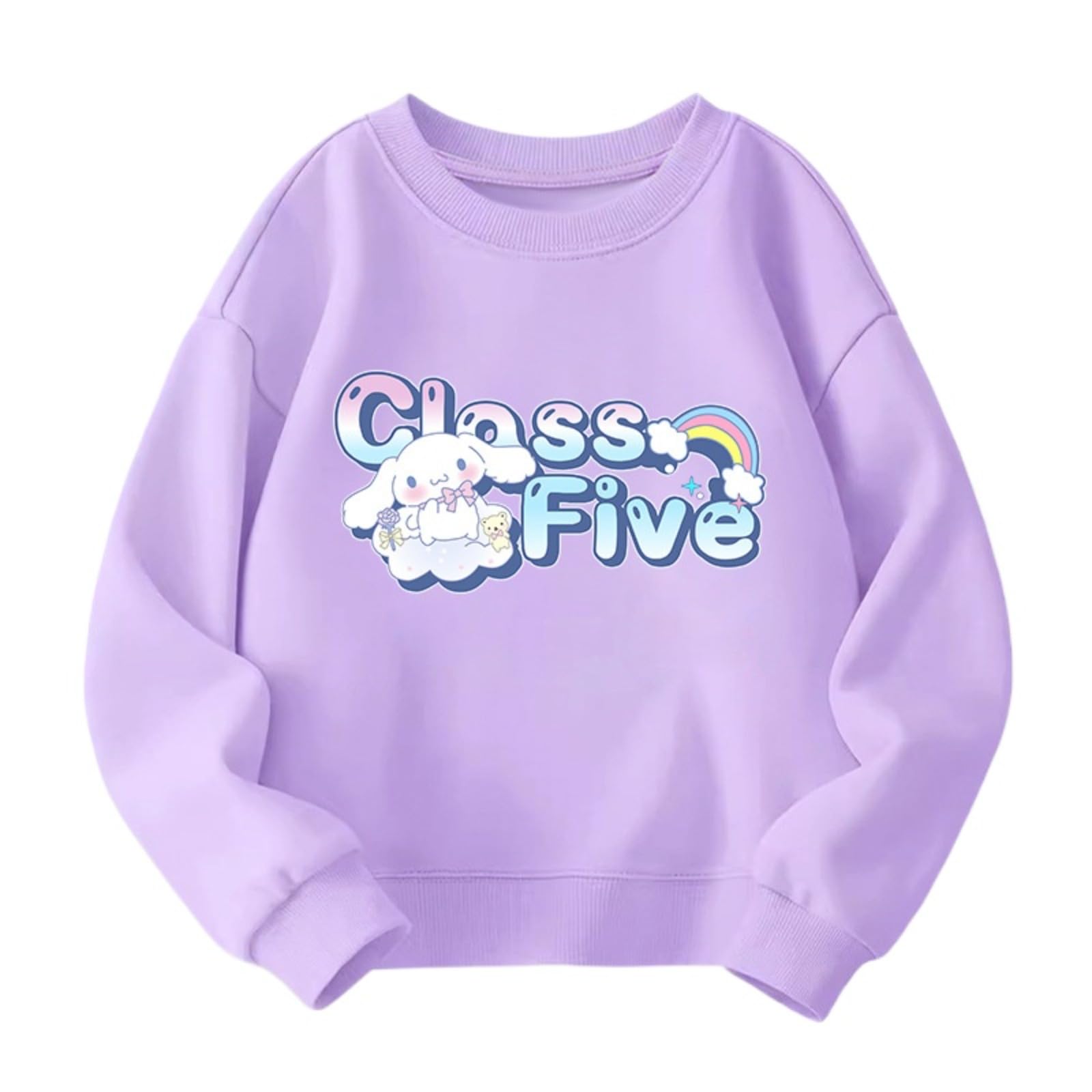 Sweat-Shirt pour Filles, Impression de Dessin animé Japonais Kawaii, Sweat-Shirt pour Enfants, Veste à col Rond