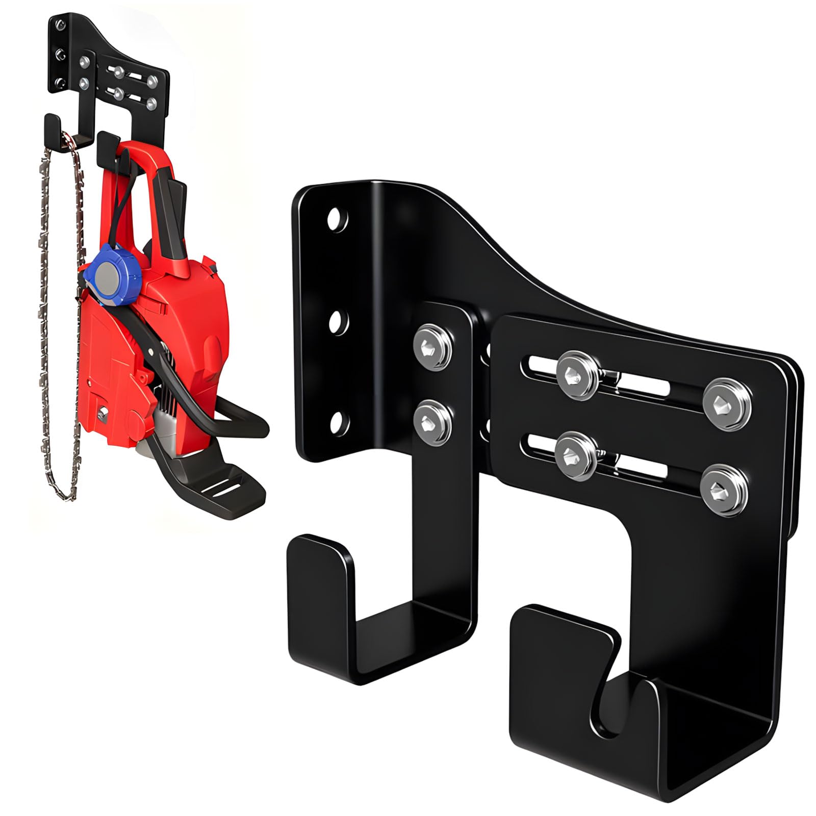 Kalttoy Black Space Saving Chainsaw Wall Bracket Modifiable Mounts Strong Secure Storage Against Defeat Substance Security Garage Iron Mount