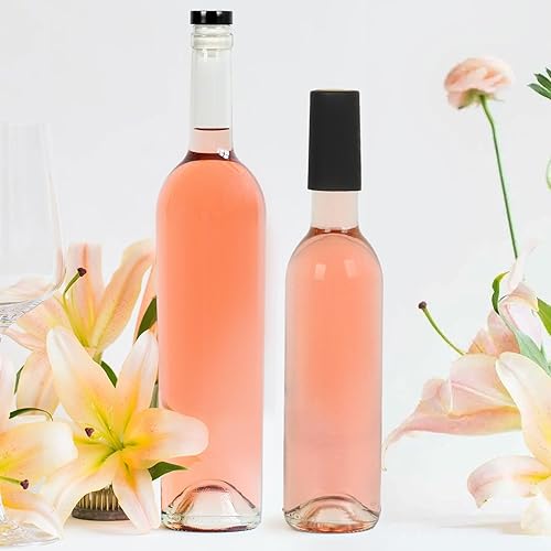 Miniatura 4 de Botellas de vino de vidrio de 16 onzas con tapas de corcho para elaboración de vino, botellas de vino vacías de 16.9 fl oz a granel, paquete de 12