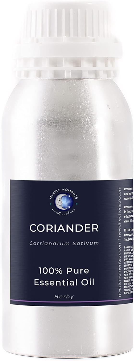 Mystic Moments | Coriander Essential Oil 50ml | Coriandrum Sativum | Sweet, Spicy & Herbaceous Aroma for Diffusers, Natural Perfumery & Craft Blends
