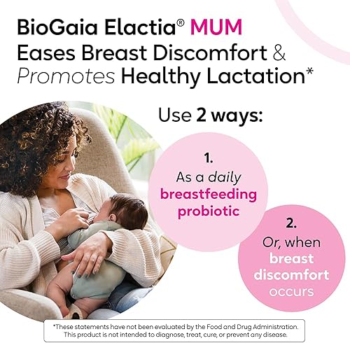 Miniatura 3 de BioGaia Elactia - Probiótico para lactancia materna | Suplementos de lactancia | Esenciales para recién nacidos y probióticos para mamá y bebé |