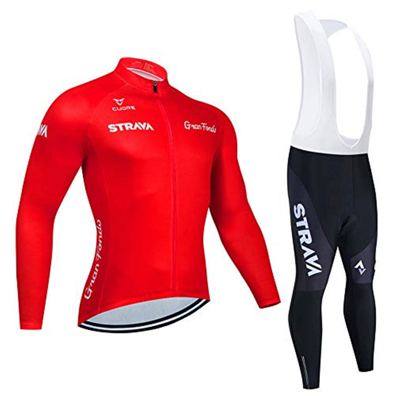 Męska koszulka kolarska, garnitur górskie górne części rowerowe szybkoschnące oddychająca koszulka rower górski MTB wyścigi rowerowe ubrania 5D żelowe wyściełane (czerwone 2,3XL)