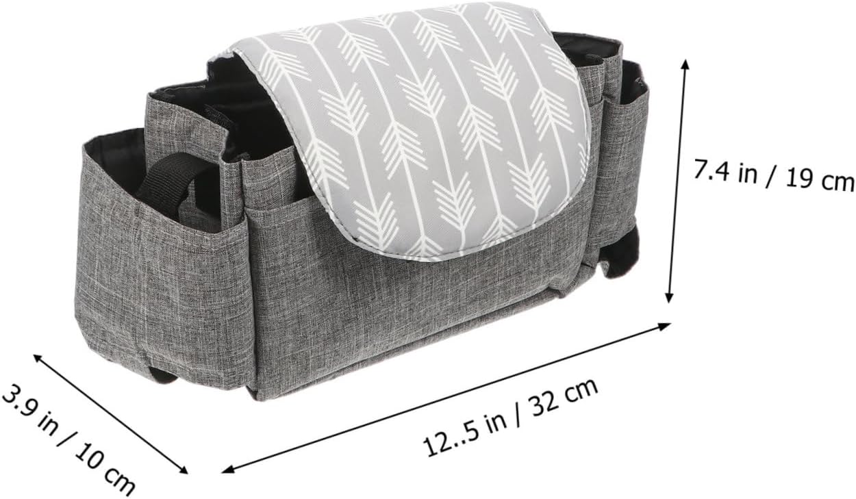 Stroller Organizer Bag for Baby Adjustable Storage Bag Straps Waterproof for Travel and Daily Use