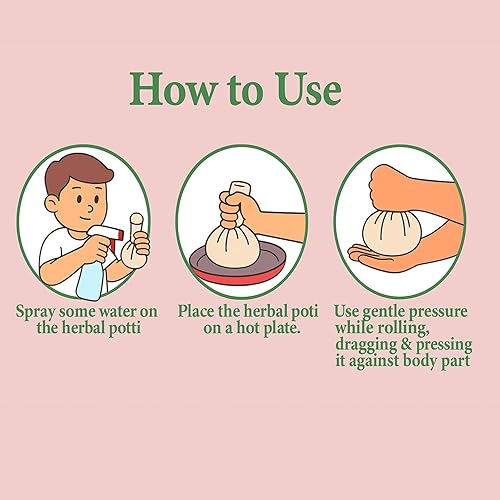 Miniatura 4 de Masajeador manual de hierbas ayurvédicas 100% naturales, alivio del dolor, rodilla, relajación muscular, cuello, espalda, piernas, aumenta la