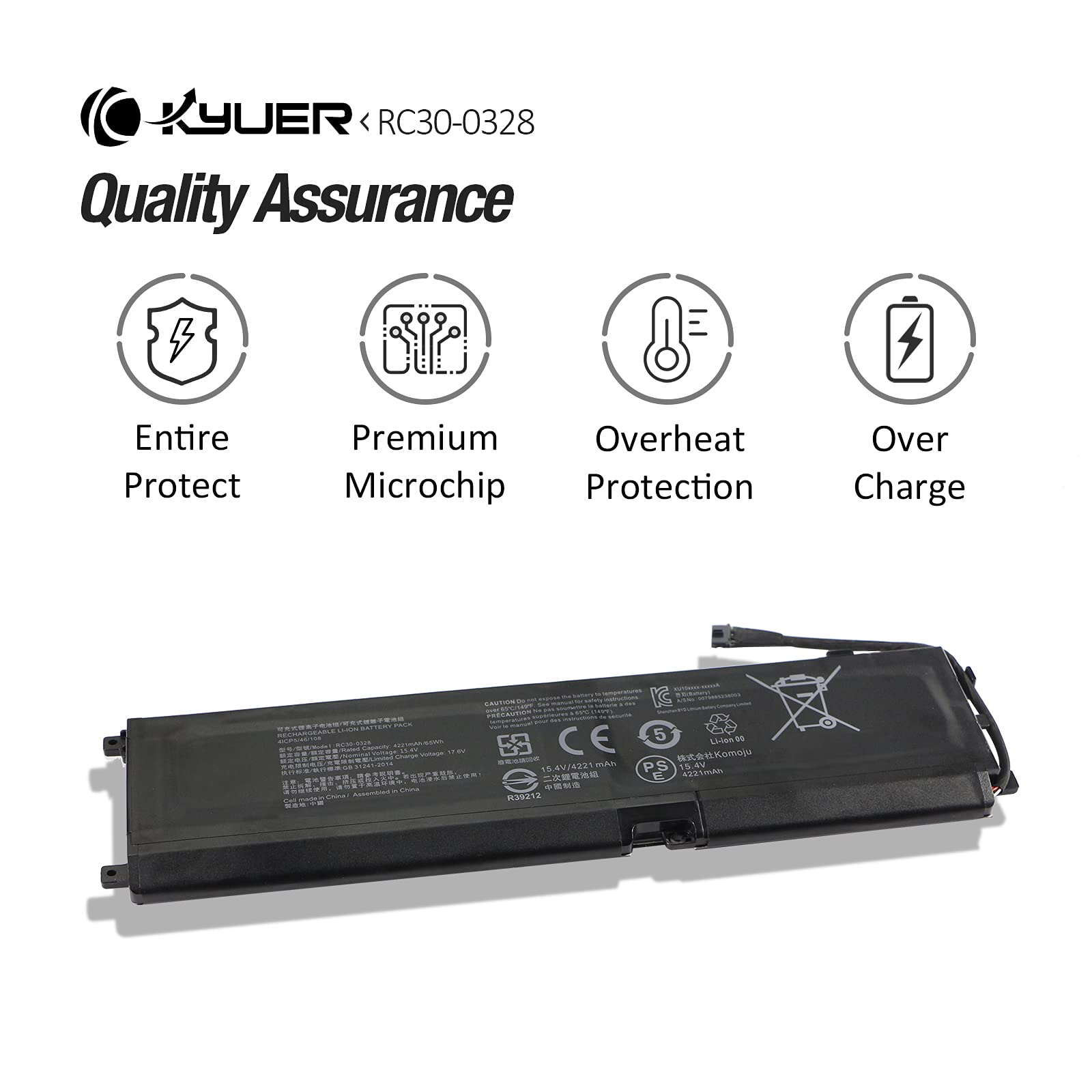 LUSONBAY Laptop Akku Für Razer Blade 15 - 65WH Ersatzakku