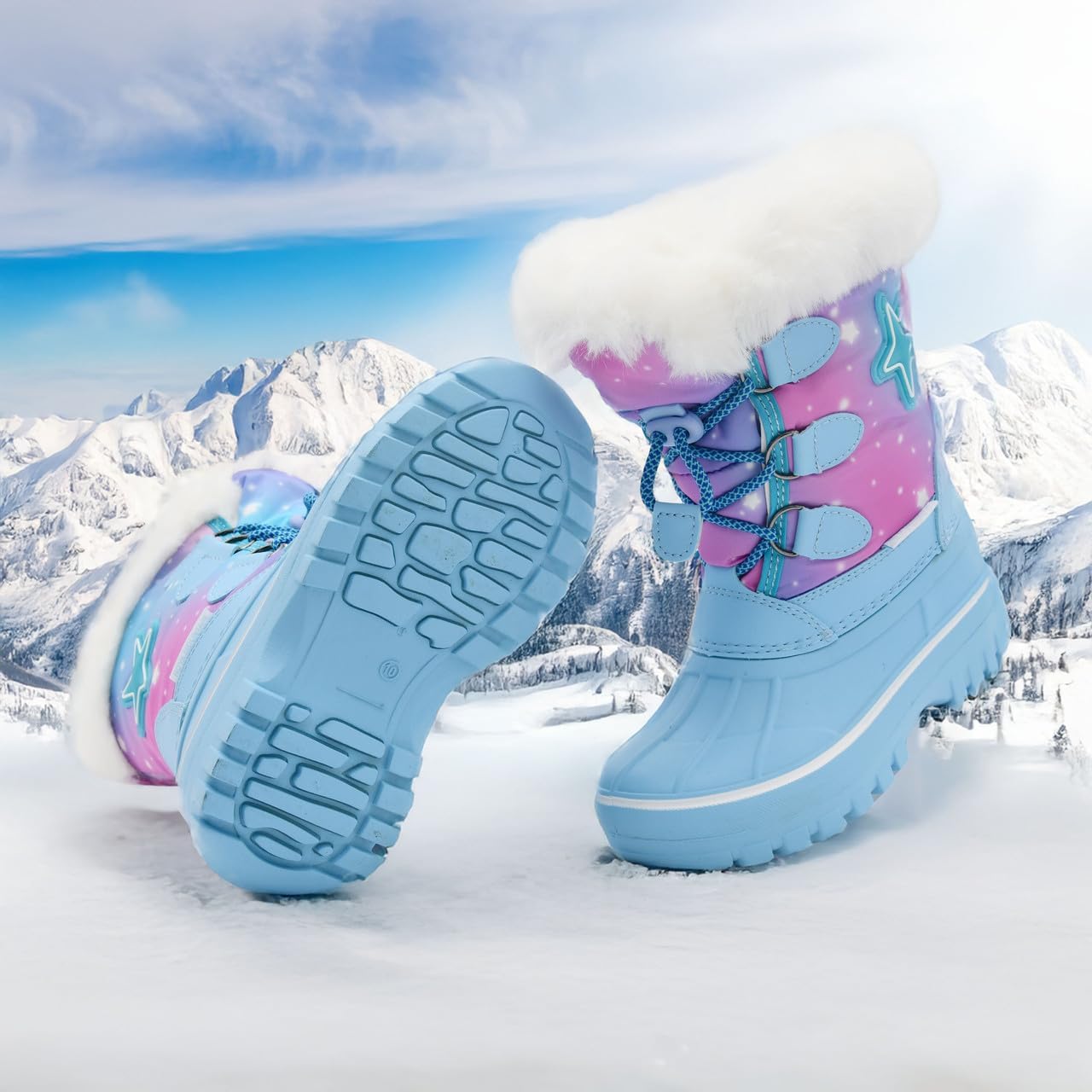 Light Up Boots Boys Girls Little Kids Winter Snow Boots