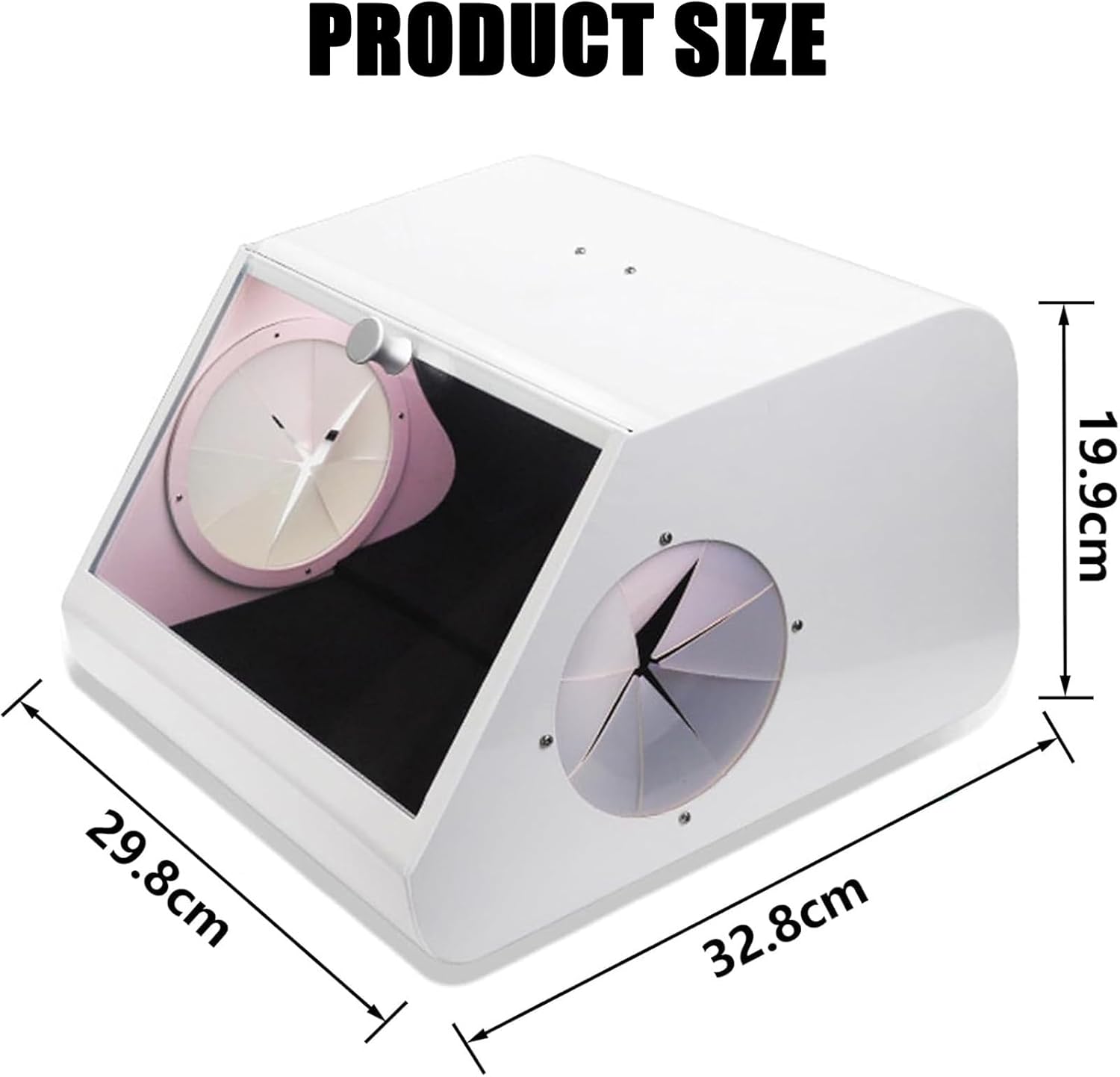 Lab Sandblaster Dust Collector, Sandblasting Dust-Proof Case, Lab Sandblaster Dust Collector Box with Filter Device LED Light Source for Sandblasting,Grinding