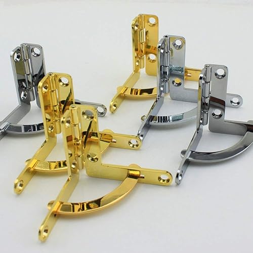 Miniatura 4 de Caja de aleación de zinc, bisagra, caja de cigarros, herrajes para muebles, bisagra de soporte plegable de 90 grados para joyería, caja de madera de