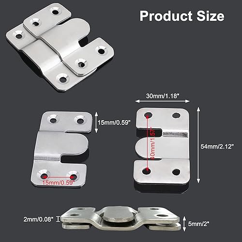 Miniatura 2 de Soporte de montaje empotrado, gancho para marco de fotos entrelazado de 2.205 x 1.417 in, resistente para colgar fotos, soporte de enclavamiento