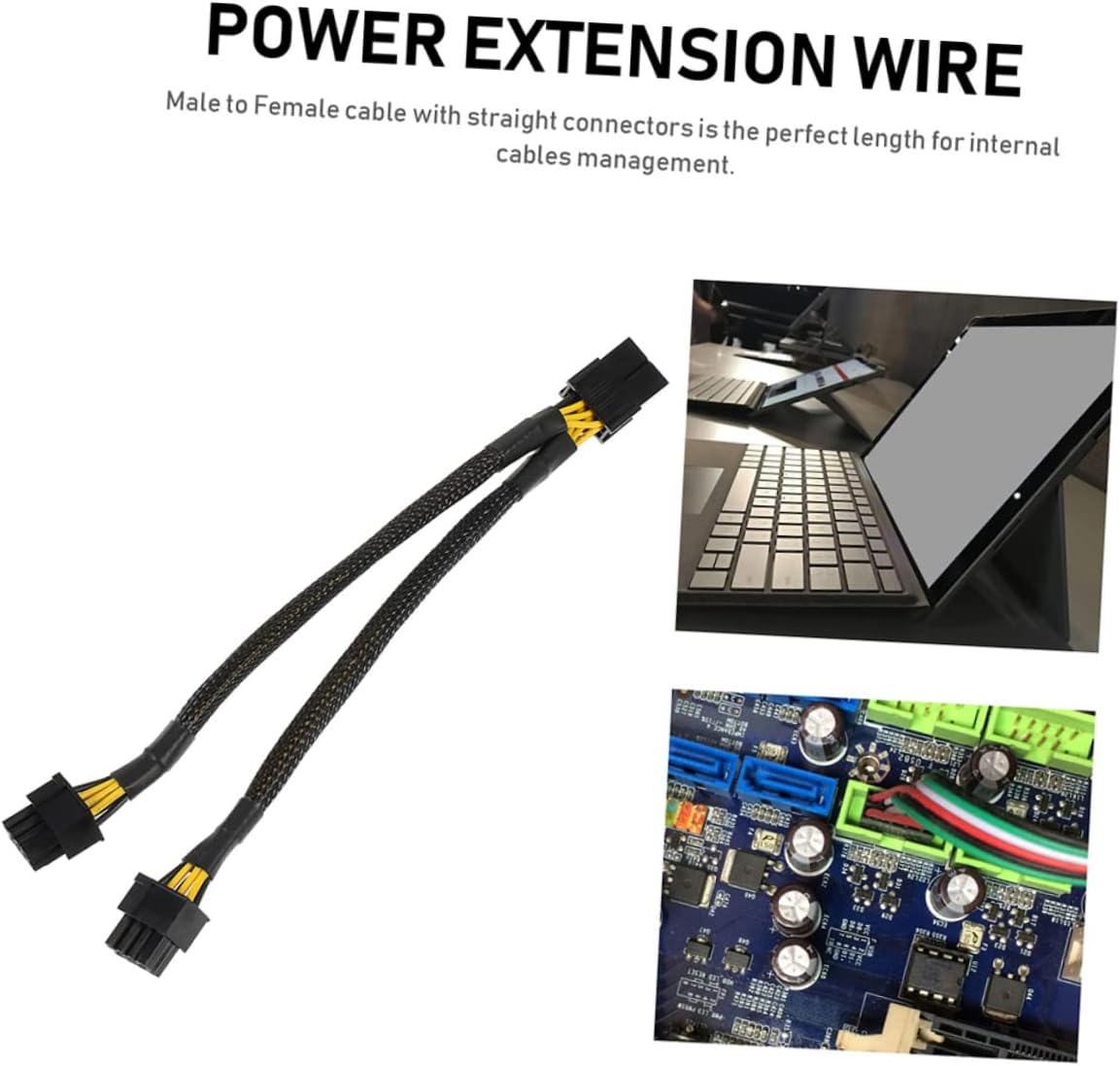 Gadpiparty 6pcs Gpu Power Supply Cable to Graphics Extension Cord for Stable Power Supply Easy Installation Compatible Graphics Cards