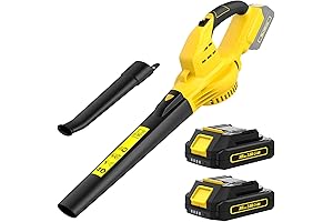 Cordless Leaf Blower - Powerful Battery Operated Leaf Blower with 2 Batteries