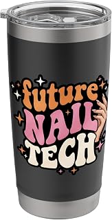 Groovy Future Nail Tech Bold Nail Artist Manicure Career Stainless Steel Insulated Tumbler