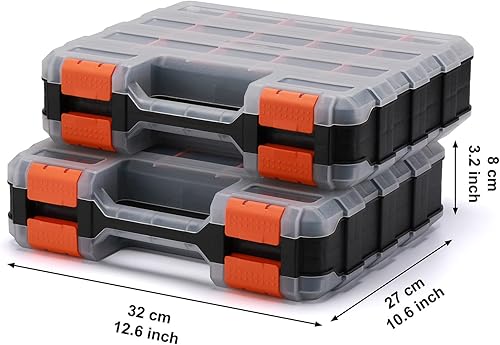 Miniatura 7 de EMENTOL Organizador de herramientas de doble cara con polímero resistente a los impactos y separadores de plástico extraíbles personalizables,