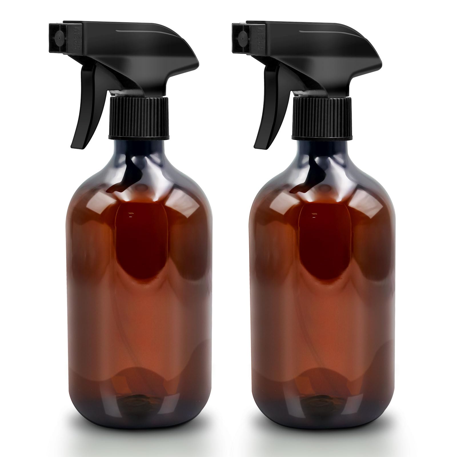 2 flacons pulvérisateurs, 500 ml, flacon pulvérisateur pour plantes, nébuliseur, avec embouts de pulvérisation réglables, pour le nettoyage de la maison, jardin, coiffeur (marron)