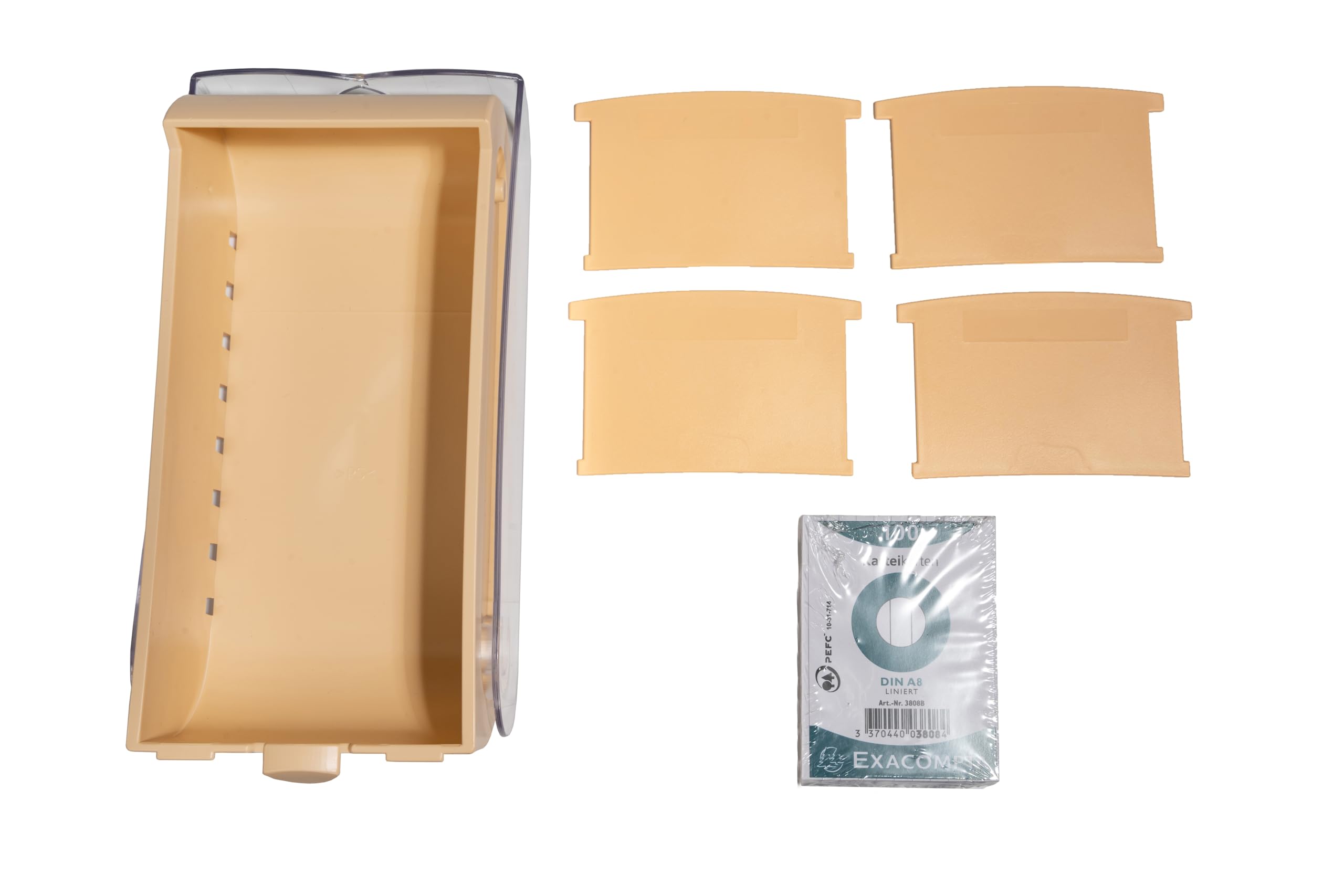 Exacompta - Ref. 5349623D - Karton mit 8 Learning Box BUNNYBOX A7 Aquarell - Maße 25 x 13,2 x 8,5 cm - Kapazität bis zu 900 Karten im Format A7-4 verschiedene Farben