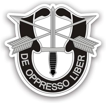 Army Special Forces Sticker Decal - Self Adhesive Vinyl - Weatherproof - Made in USA - Green Berets u.s. us United States spec ops specops Special Operations sf 4" Wide