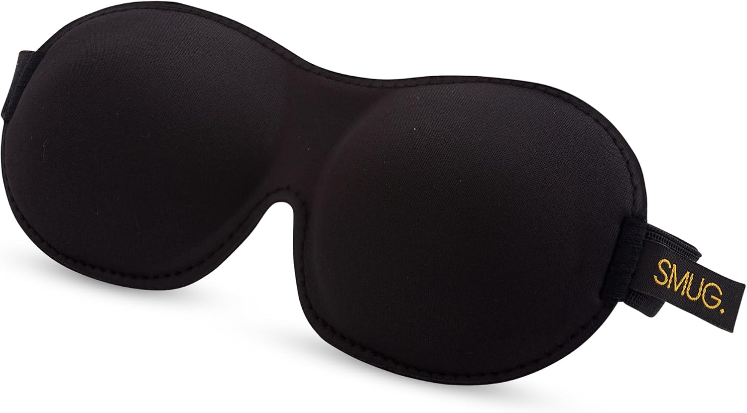 SMUG 100% Blackout Sleep & Eye Mask | Eyelash Extension Friendly | Eye Masks for Sleeping | Sleep Masks for Women & Men | Straps for Dream Comfort & Adjustability | Black