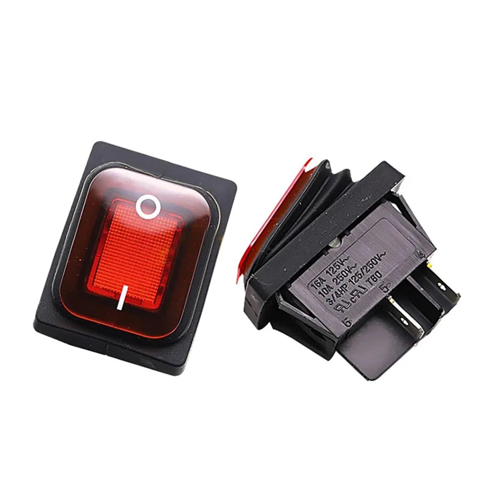 1 interrupteur d'alimentation rouge RL2 4 broches à deux vitesses pour indicateur de vitesse 16 A250 V