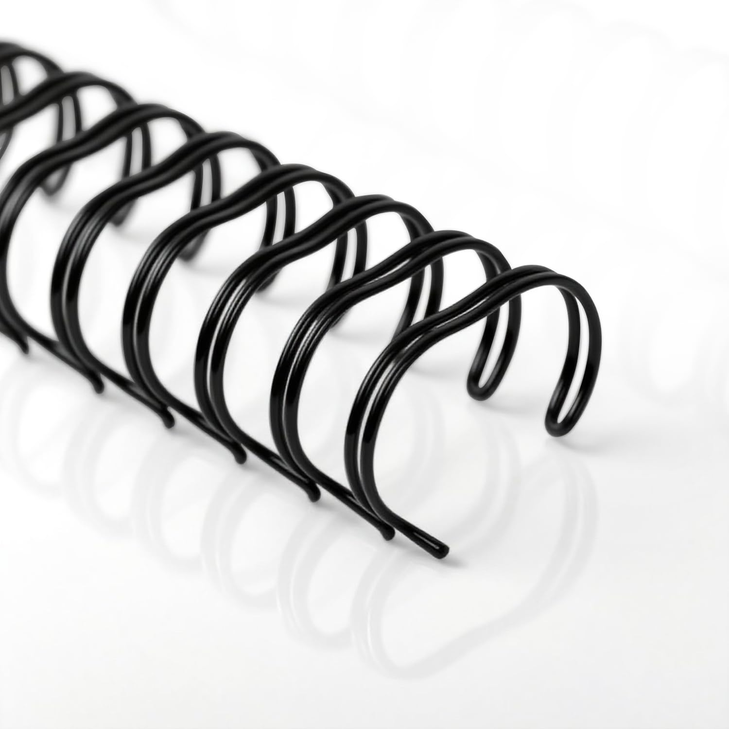 Photo 1 of HOUYEE 100 Pack 9/16 Inch Double Loop Wire Binding Spines,120 Sheet Capacity, 3:1 Pitch Wire Binding for Letter Sized Paper,32 Holes,for Teacher Student Document Notebook Making,Black