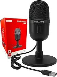 Microfone Usb Tomate Mt-1061 Podcast Gamer Mesa Preto