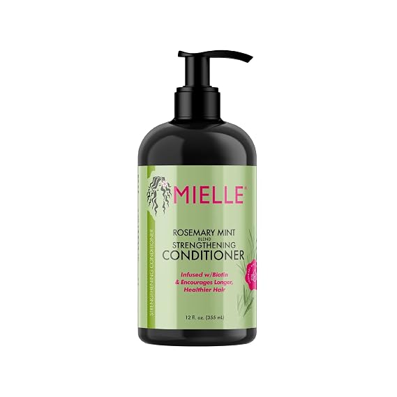Mielle - Rosemary Mint - Biotin Infused - يشجع على إطالة الشعر منتجات لشعر أقوى وأكثر صحة - شامبو وبلسم جديد مجموعة تصفيف 2 قطعة