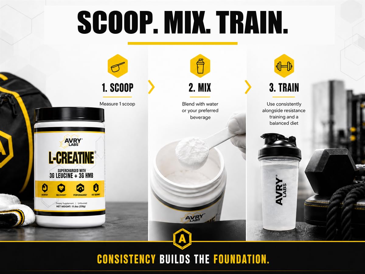 Creatine Monohydrate Powder with HMB & L-Leucine for Strength & Recovery — Amazon image 5