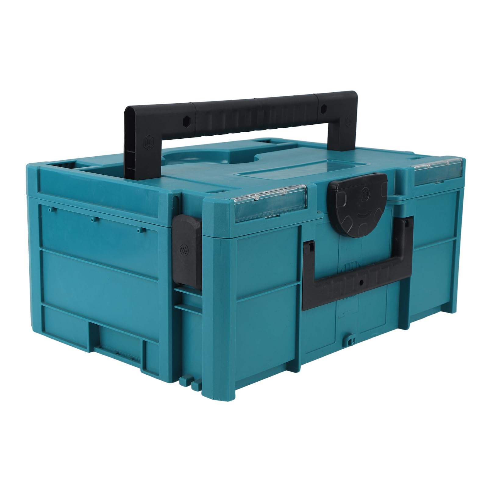 Portable Tray Toolbox Plastic Hardware Storage Organizer with Dual Handles and Stackable Design for Home Garage Workshop Use, ABS Material, 15.55 x 11.61 x 7.09 Inches